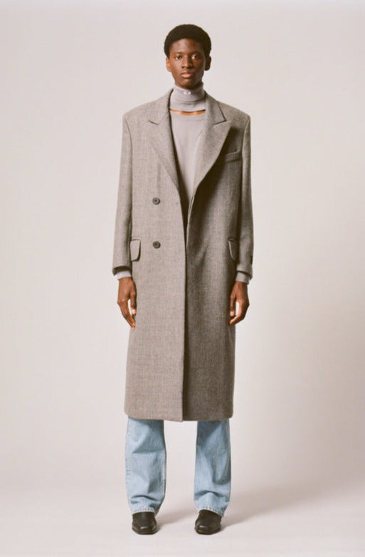 Tailored grey outlet coat